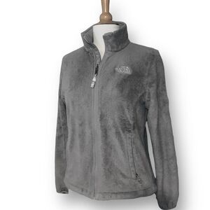 The North Face Women's Medium Osito Jacket Grey Full Zipper Front Spring TNF